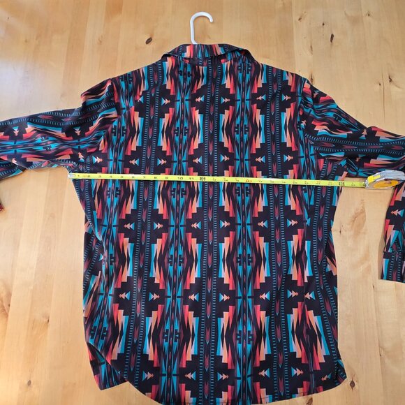 Sterling Kreek Women’s Snap Southwestern Print Sz 2X Western - Picture 5 of 6